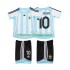 Camisola Argentina RIQUELME 10 2007 Retro Criança Equipamento Primeiro 2006 Manga Curta